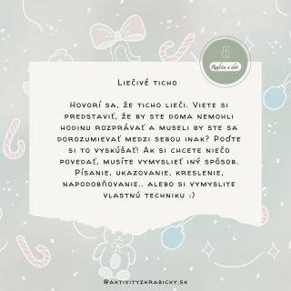 Niekedy človek túži len po chvíľke ticha... Po dlhom dni v práci sa zdá, že je to nedosiahnuteľné, hlavne ak máte deti....